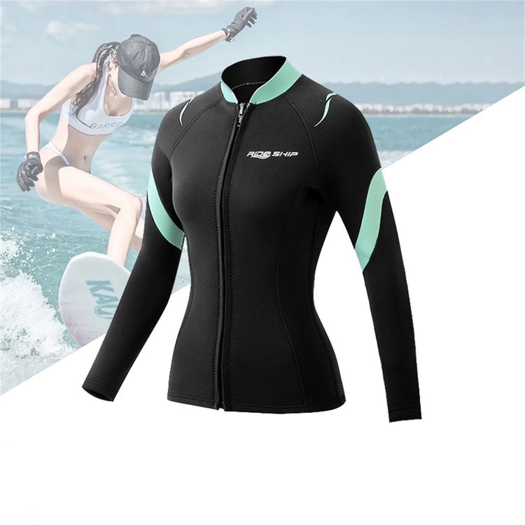 Split Surfing Diving Suit Long Sleeve Sun Protection Women&