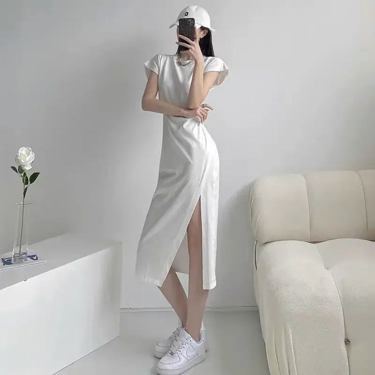White Dresses for Women 2024 Woman Dress Clothes Midi X New in Chic and Elegant Pretty Cheap Casual Y2k Outfits Harajuku Cotton ShedPoundsPortal