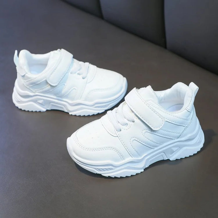 Spring Kids White Sneakers Leisure Chunky Concise Fashion Boys Girls