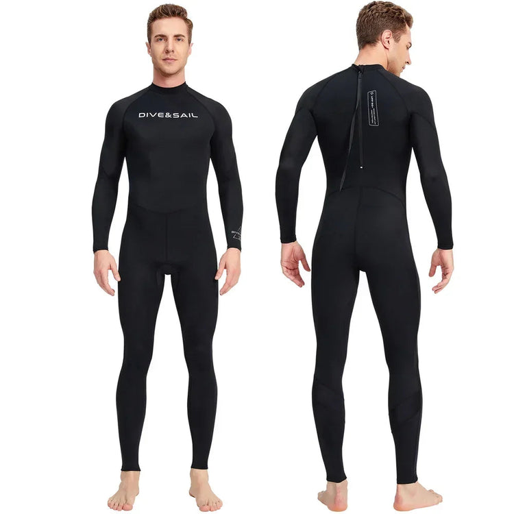 Men Long Sleeve Quick Dry Swimming Suit Adult Nylon Uv Protection Snorkeling Surfing Wetsuit Water Sports One-piece Diving Suit ShedPoundsPortal