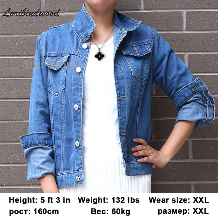 Jeans Jacket and Coats for Women 2025 Autumn Candy Color Casual Short Denim Jacket Korean Coats Women Jeans Jacket Clothes ShedPoundsPortal