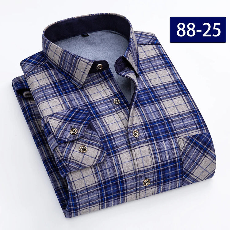 Autumn and winter new fleece shirt men&