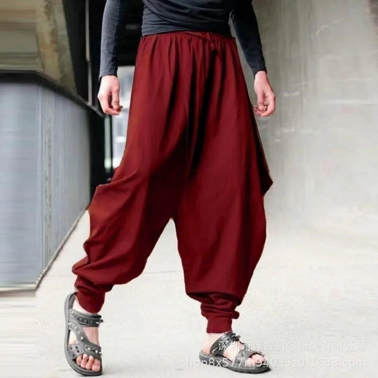 Mens Pants Loose Bloomers Retro Casual Fashion Design Cool Harem Trousers ShedPoundsPortal