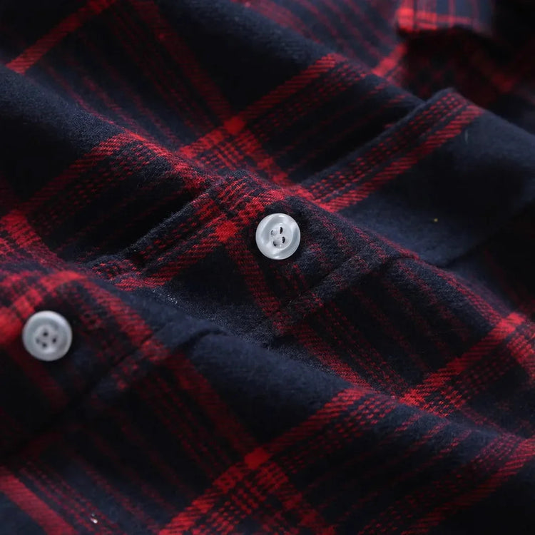 Casual Plaid Long Sleeve Men&