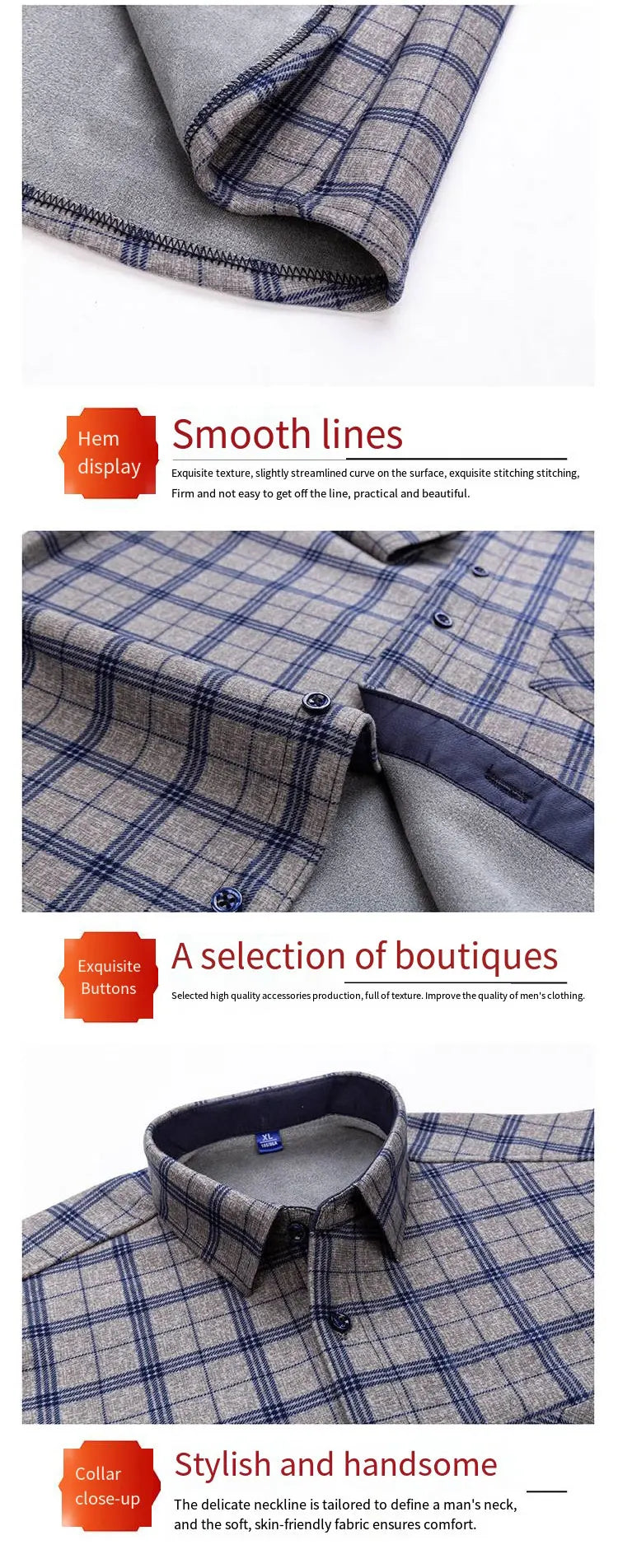 Autumn and winter new fleece shirt men&