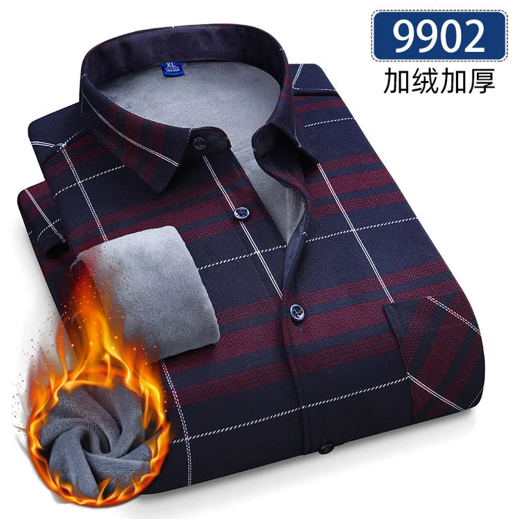 Autumn and winter new fleece shirt men&