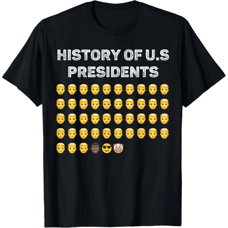 100% Cotton Printing History Of USA Presidents American Patriotic Country T-Shirt ShedPoundsPortal