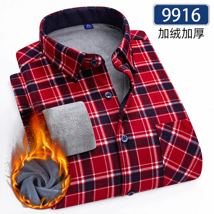 Autumn and winter new fleece shirt men&