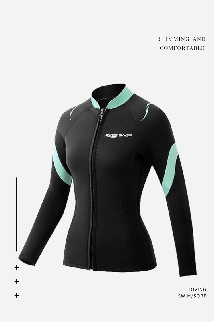 Split Surfing Diving Suit Long Sleeve Sun Protection Women&