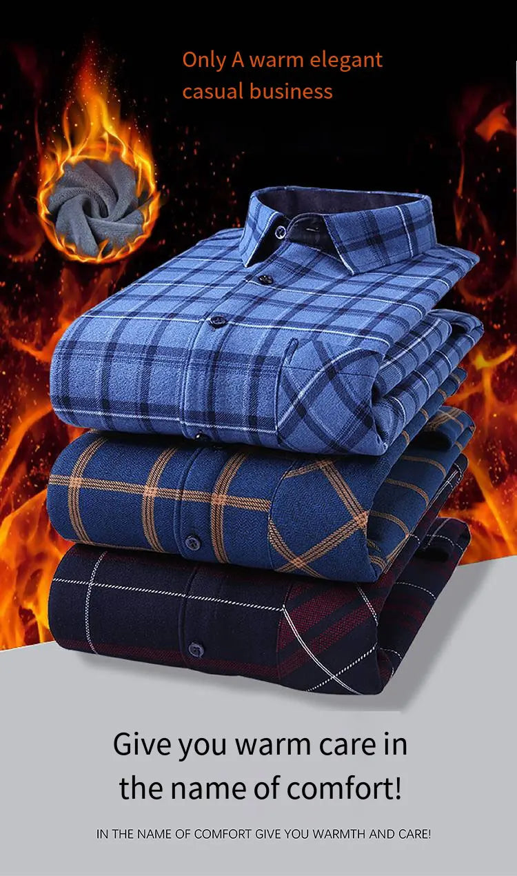 Autumn and winter new fleece shirt men&
