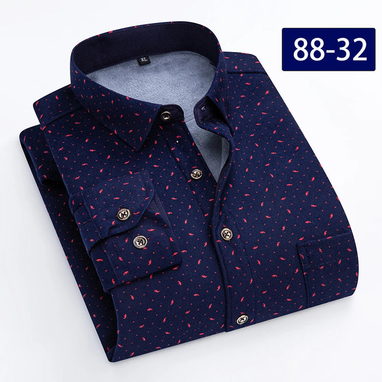 Autumn and winter new fleece shirt men&