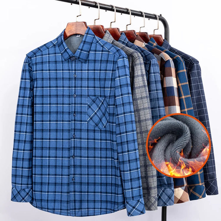 Autumn and winter new fleece shirt men&