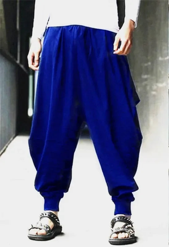 Mens Pants Loose Bloomers Retro Casual Fashion Design Cool Harem Trousers ShedPoundsPortal