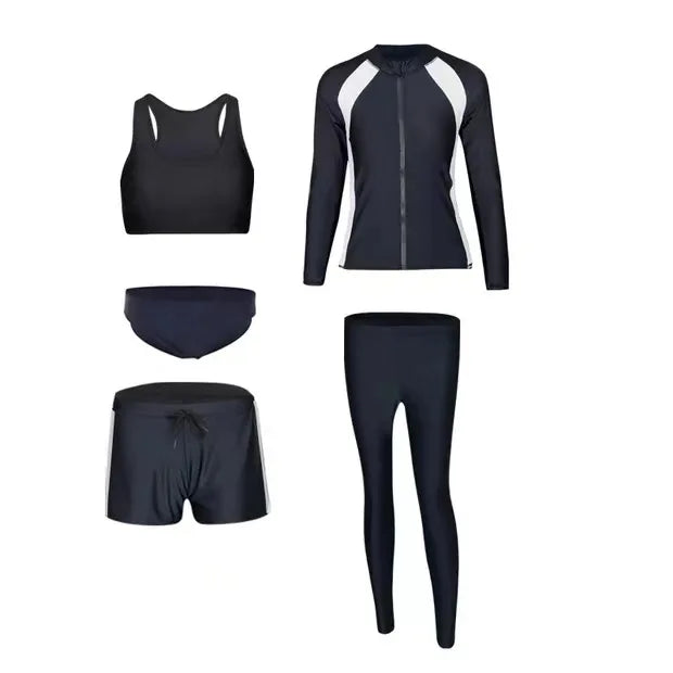 Women Men Diving Clothing Quick Dry Swimming Suit Snorkeling Surfing Wetsuit Zipper Water Sport Long Sleeve Diving Five Suit ShedPoundsPortal