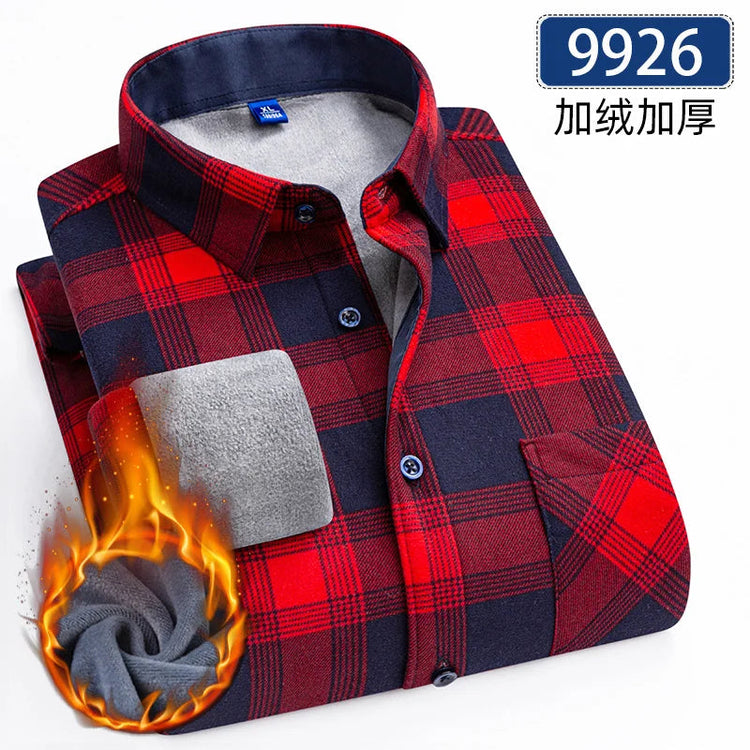 Autumn and winter new fleece shirt men&