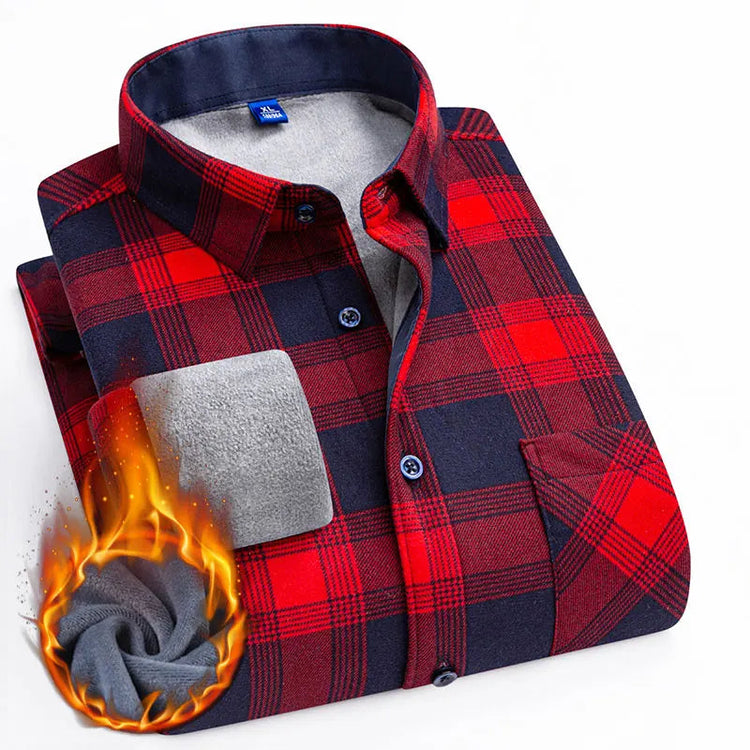Autumn and winter new fleece shirt men&