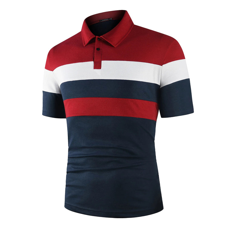 KB Men Polo Men Shirt Short Sleeve Polo Shirt Contrast Color Polo New Clothing Summer Streetwear Casual Fashion Men tops ShedPoundsPortal