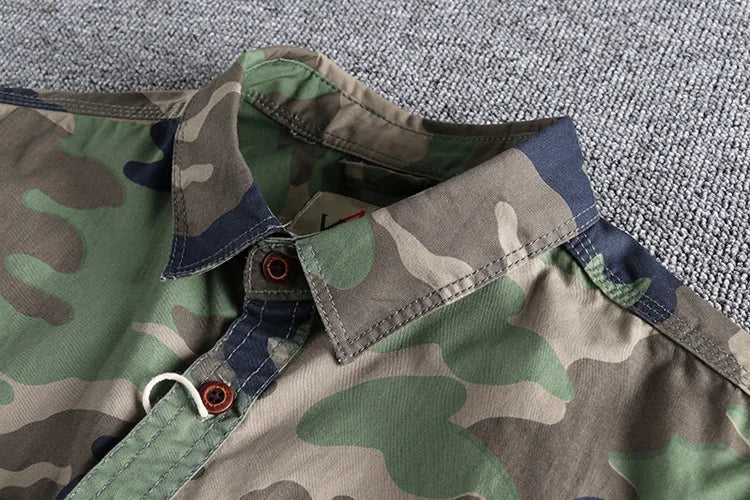 Male Single Breasted Shirts Turn Down Collar Long Sleeve Cardigan Men Shirt Loose Button Safari Style Slight Strech Print ShedPoundsPortal