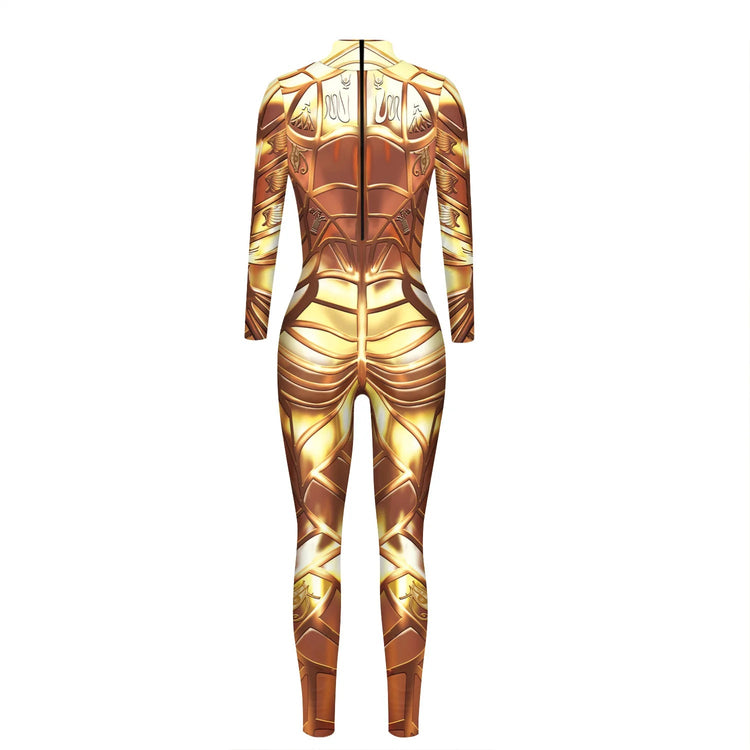 Popular Halloween Jumpsuit Sexy Print Cos Futuristic Clothing Tight Jumpsuit Wholesale Women Clothes Rompers Womens Combinaison ShedPoundsPortal