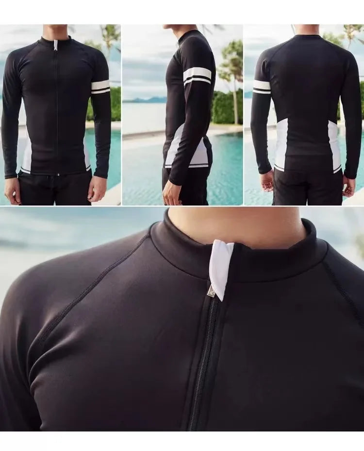 Women Men Diving Clothing Quick Dry Swimming Suit Snorkeling Surfing Wetsuit Zipper Water Sport Long Sleeve Diving Five Suit ShedPoundsPortal