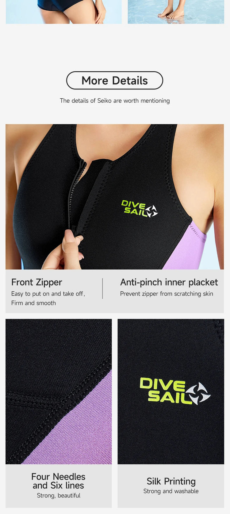 2MM Neoprene Sleeveless Wetsuit Women Swimming Wetsuit with Front Zip One-piece Bathing Surfing Diving Suit for Swim Water Sport ShedPoundsPortal