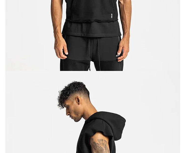 Mens Brand Gyms Clothing Bodybuilding Hooded Tank Top Cotton Sleeveless Vest Sweatshirt Fitness Workout Sportswear Tops Male ShedPoundsPortal