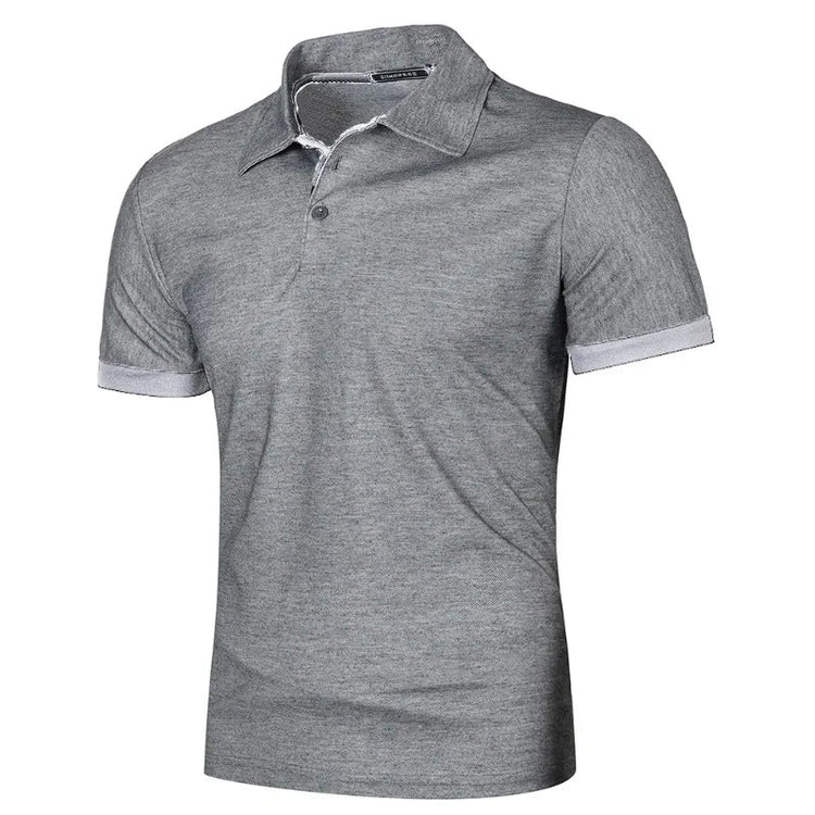 New Mens Short Sleeve Polo Shirt Solid Color Streetwear Lightweight Lapel Tshirts for Men Summer Jogging Sport Tops ShedPoundsPortal