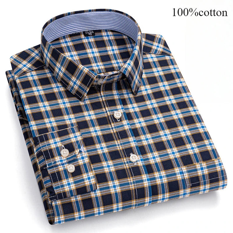 Fashion over size 7XL long-sleeve shirts for men 100%cotton Oxford slim fit plain shirt soft casual elegants designer clothes ShedPoundsPortal