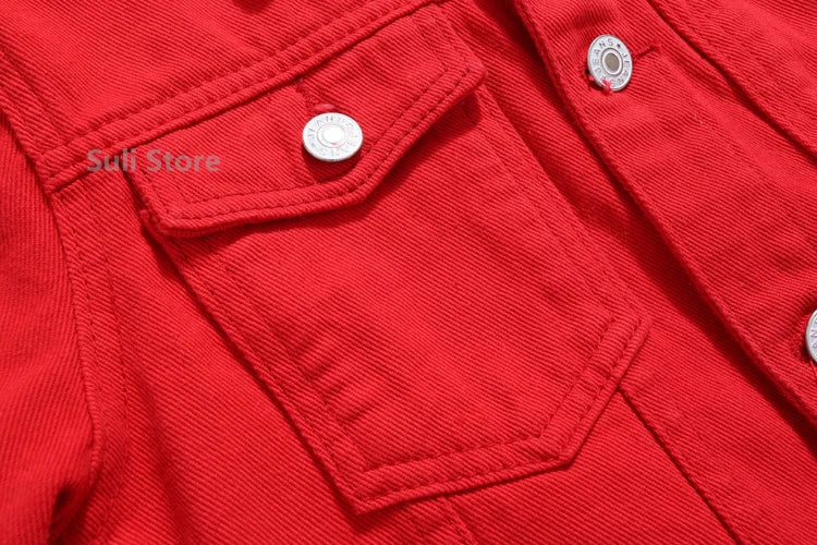 Jeans Jacket and Coats for Women 2025 Autumn Candy Color Casual Short Denim Jacket Korean Coats Women Jeans Jacket Clothes ShedPoundsPortal