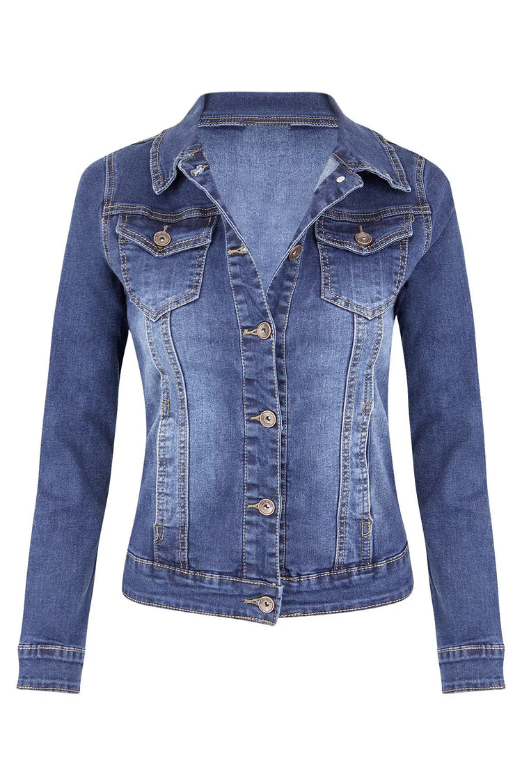 Women Denim Coat Coats Turn Down Collar Spring Maxi Jacket Open Stitch Streetwear Single Breasted Casual Jackets Biker Punk ShedPoundsPortal