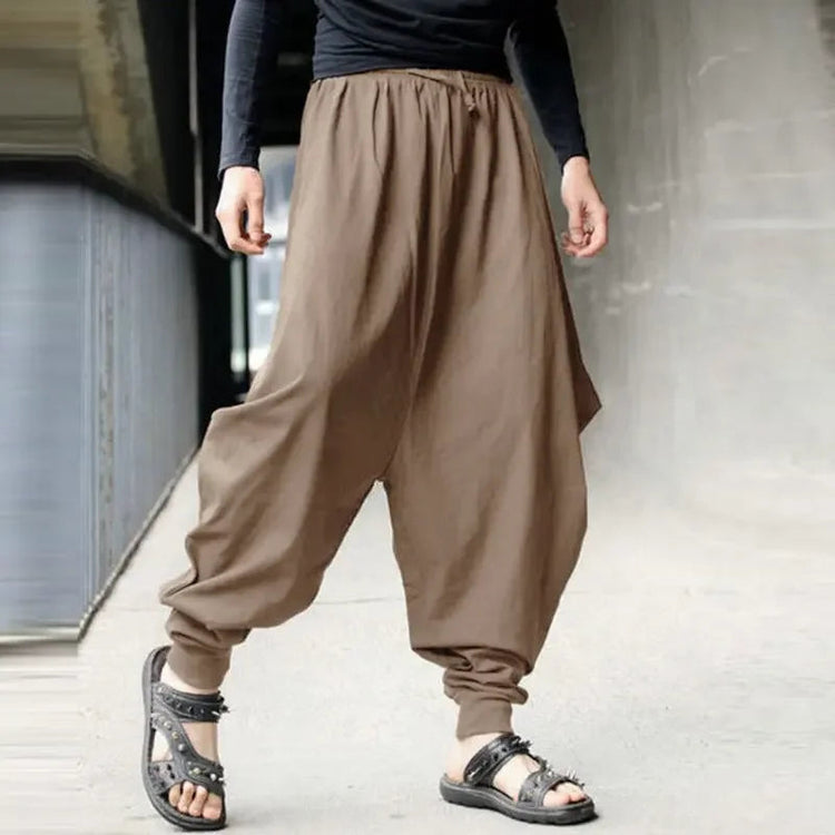 Mens Pants Loose Bloomers Retro Casual Fashion Design Cool Harem Trousers ShedPoundsPortal