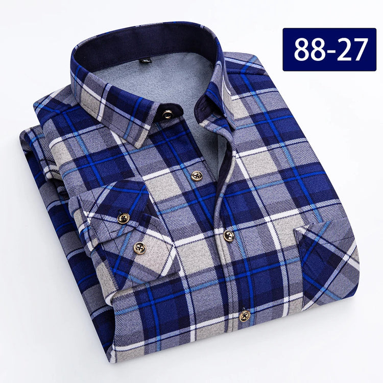 Autumn and winter new fleece shirt men&