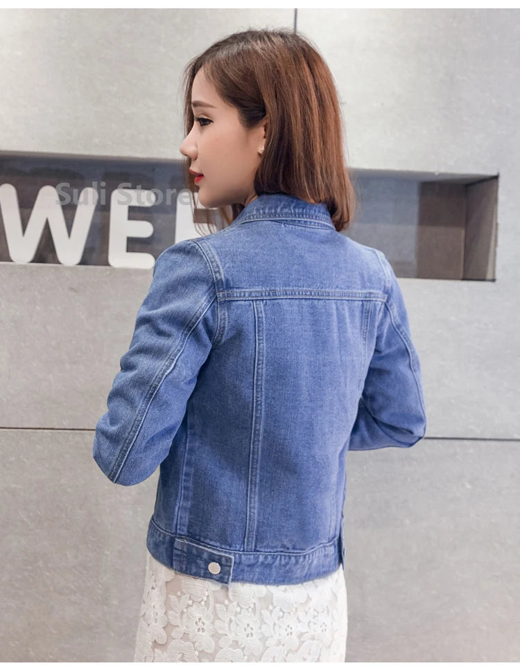 Jeans Jacket and Coats for Women 2025 Autumn Candy Color Casual Short Denim Jacket Korean Coats Women Jeans Jacket Clothes ShedPoundsPortal