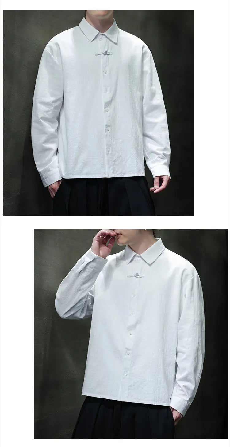 Mens Linen Shirts Casual Streetwear Long Sleeve Turn Down Collar Summer Beach Vacation Hawaiian Shirts M-5XL Plus Size Men Tops ShedPoundsPortal