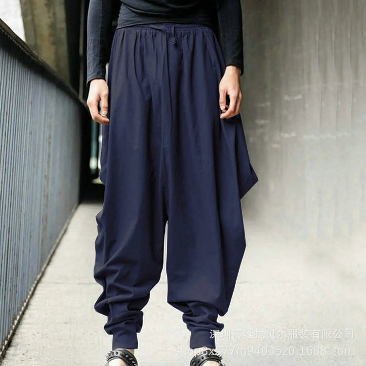 Mens Pants Loose Bloomers Retro Casual Fashion Design Cool Harem Trousers ShedPoundsPortal