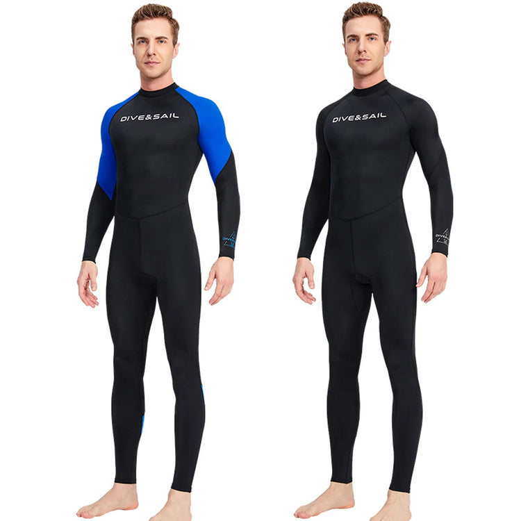Men Long Sleeve Quick Dry Swimming Suit Adult Nylon Uv Protection Snorkeling Surfing Wetsuit Water Sports One-piece Diving Suit ShedPoundsPortal