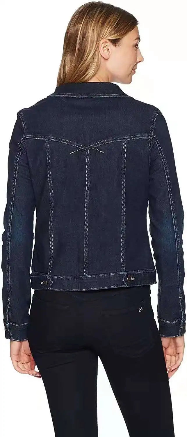 2025 Autumn Women Denim Coat Washed Long Sleeve Slim Fit Short Jacket Pockets Turn Down Collar Street Casual Female Outerwear ShedPoundsPortal