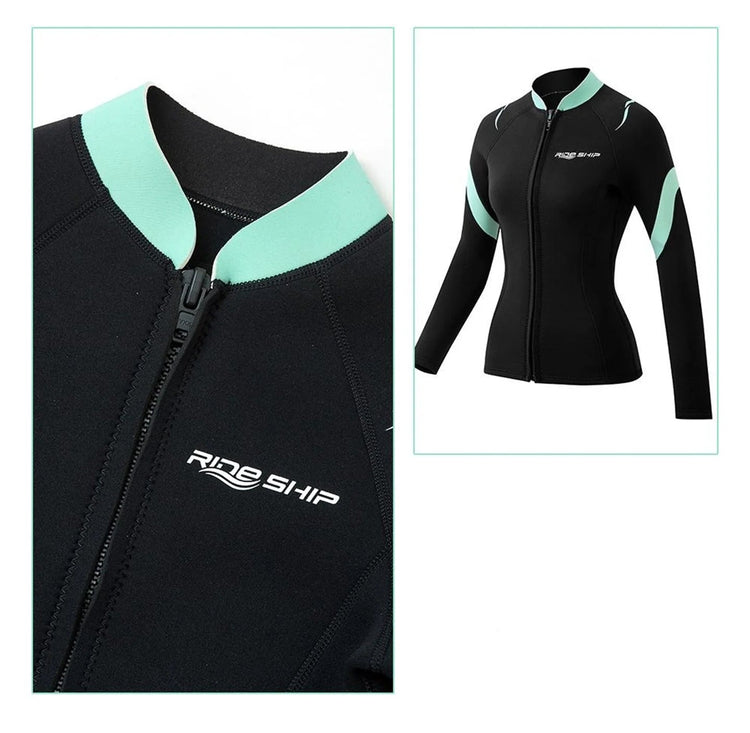 Split Surfing Diving Suit Long Sleeve Sun Protection Women&