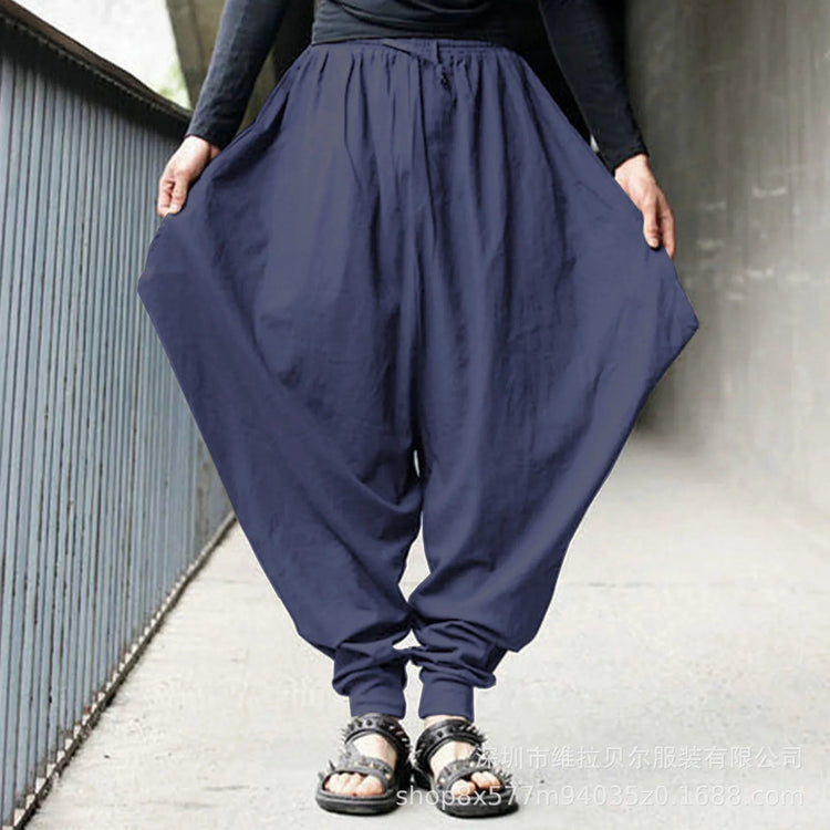 Mens Pants Loose Bloomers Retro Casual Fashion Design Cool Harem Trousers ShedPoundsPortal