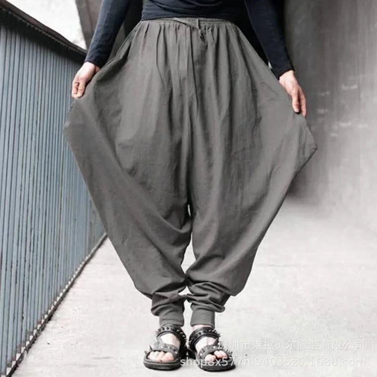 Mens Pants Loose Bloomers Retro Casual Fashion Design Cool Harem Trousers ShedPoundsPortal