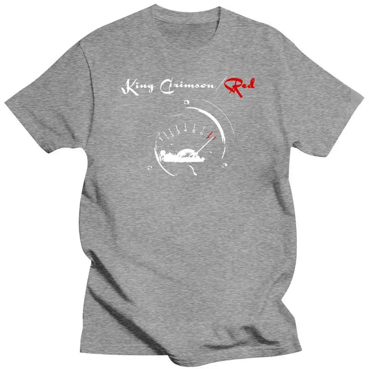 Mens Clothing King Crimson Men Red Speedometer T Shirt Black ShedPoundsPortal