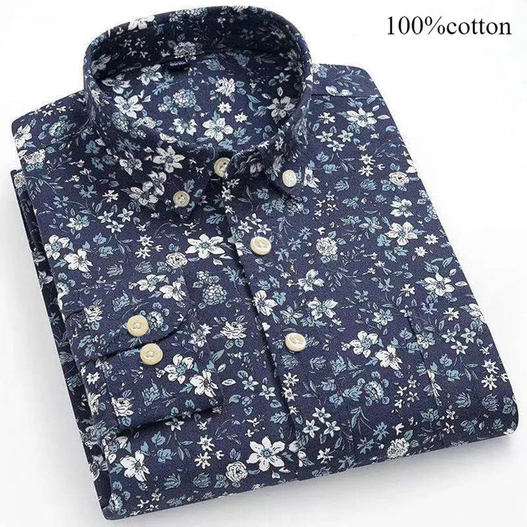Fashion over size 7XL long-sleeve shirts for men 100%cotton Oxford slim fit plain shirt soft casual elegants designer clothes ShedPoundsPortal