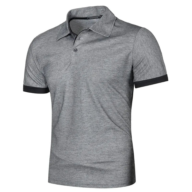 New Mens Short Sleeve Polo Shirt Solid Color Streetwear Lightweight Lapel Tshirts for Men Summer Jogging Sport Tops ShedPoundsPortal