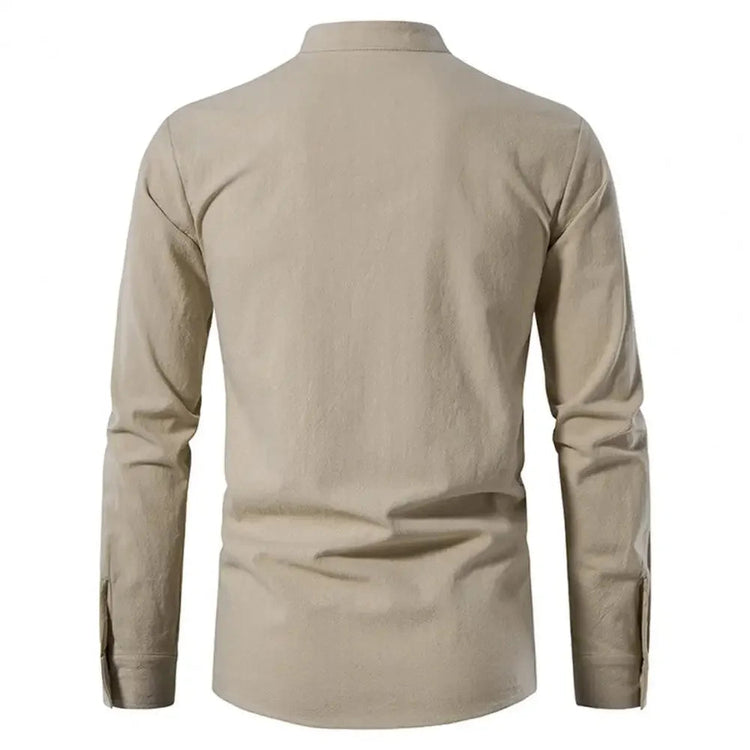Shirt Cotton Linen Flax Tops Lace Up Long Sleeves Blouse Mens V Neck Medieval Costume Embroidery Tunic Casual Shirt ShedPoundsPortal