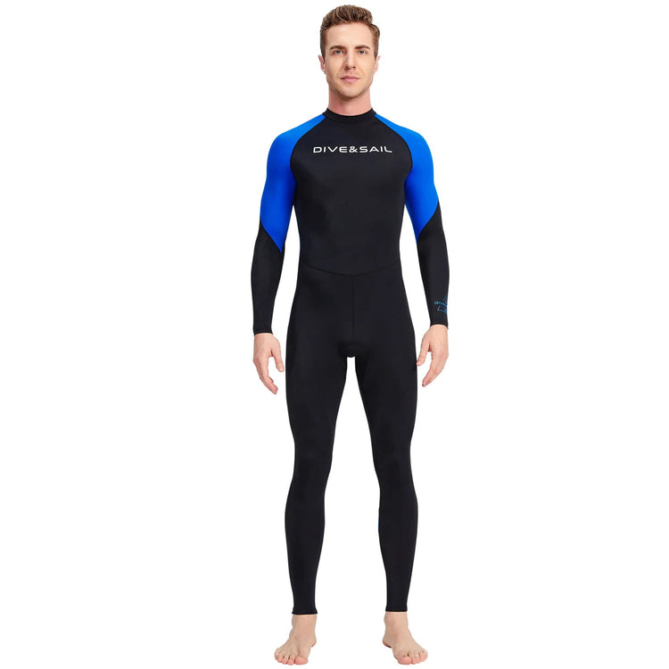 Men Long Sleeve Quick Dry Swimming Suit Adult Nylon Uv Protection Snorkeling Surfing Wetsuit Water Sports One-piece Diving Suit ShedPoundsPortal