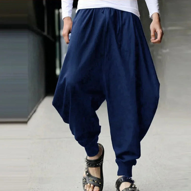 Mens Pants Loose Bloomers Retro Casual Fashion Design Cool Harem Trousers ShedPoundsPortal