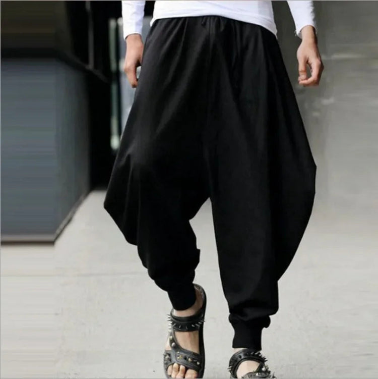 Mens Pants Loose Bloomers Retro Casual Fashion Design Cool Harem Trousers ShedPoundsPortal