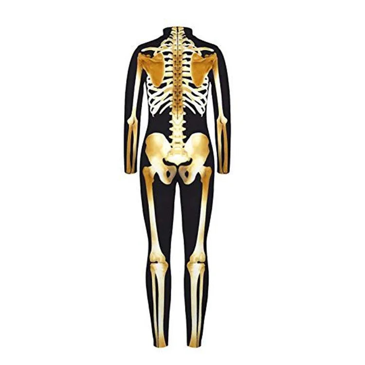 Robot Punk Jumpsuit Catsuit Sexy Female Women Cosplay Costume Skeleton Cyberpunk Steampunk Zentai Suit Halloween Bodysuit ShedPoundsPortal