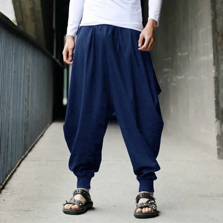 Mens Pants Loose Bloomers Retro Casual Fashion Design Cool Harem Trousers ShedPoundsPortal