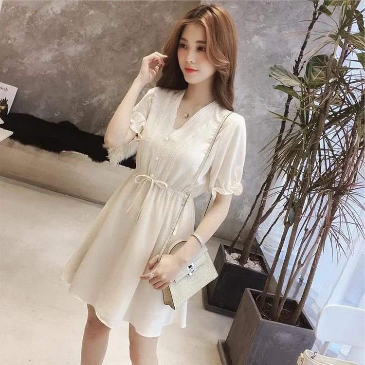 Woman Dress White Dresses for Women Chiffon Satin Soft Silk Ruffle Clothing New Features of Clothes Curvy Cheap Casual X Retro G ShedPoundsPortal